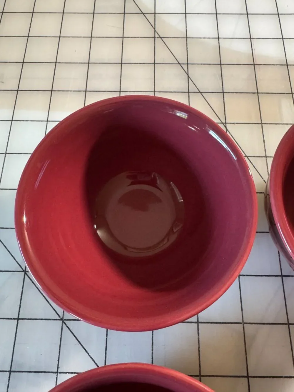 Longaberger Paprika Red Dessert & Condiment Bowl Caddy Set